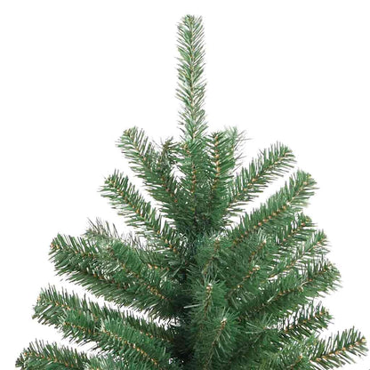 vidaXL Artificial Hinged Christmas Tree Green 210 cm PVC and Metal - 46825