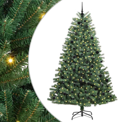 vidaXL Artificial Hinged Christmas Tree Green 240 cm PVC and Metal