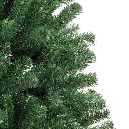 vidaXL Artificial Hinged Christmas Tree Green 240 cm PVC and Metal - 46828
