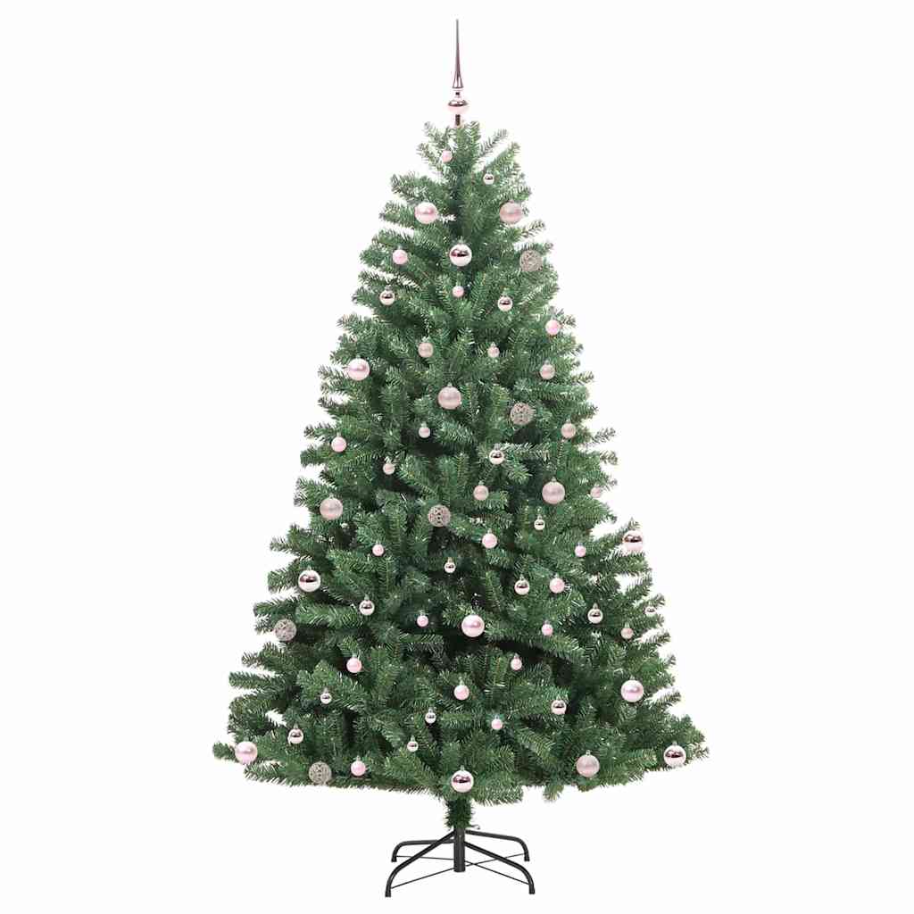 vidaXL Artificial Hinged Christmas Tree Green 240 cm PVC and Metal - 46828