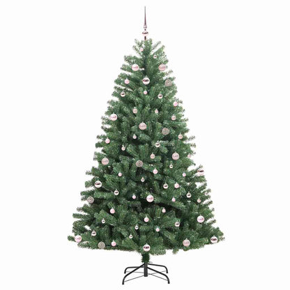 vidaXL Artificial Hinged Christmas Tree Green 240 cm PVC and Metal - 46828