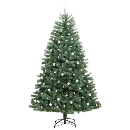 vidaXL Artificial Hinged Christmas Tree Green 240 cm PVC and Metal - 46829
