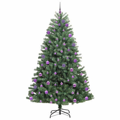 vidaXL Artificial Hinged Christmas Tree Green 240 cm PVC and Metal - 46842