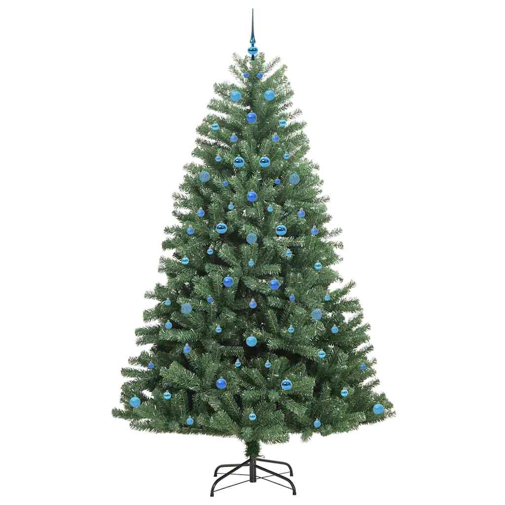 vidaXL Artificial Hinged Christmas Tree Green 240 cm PVC and Metal - 46845