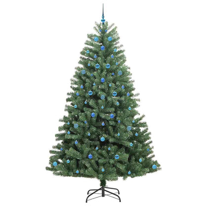 vidaXL Artificial Hinged Christmas Tree Green 240 cm PVC and Metal - 46845