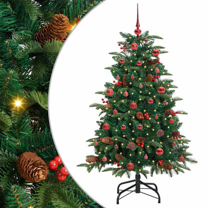 vidaXL Artificial Christmas Tree with 150 LEDs with Stand Green 150 cm - Gre - 100 x 100 x 150 cm