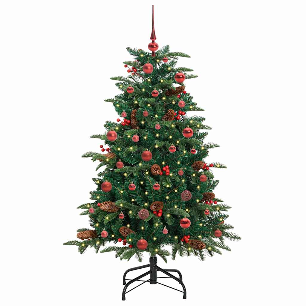 vidaXL Artificial Christmas Tree with 150 LEDs with Stand Green 150 cm - Gre - 100 x 100 x 150 cm