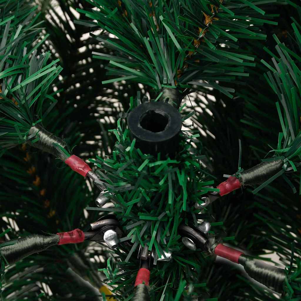 vidaXL Artificial Christmas Tree with 150 LEDs with Stand Green 150 cm - Gre - 100 x 100 x 150 cm - 144445