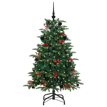 vidaXL Artificial Christmas Tree with 150 LEDs with Stand Green 150 cm - Gre - 100 x 100 x 150 cm - 144445