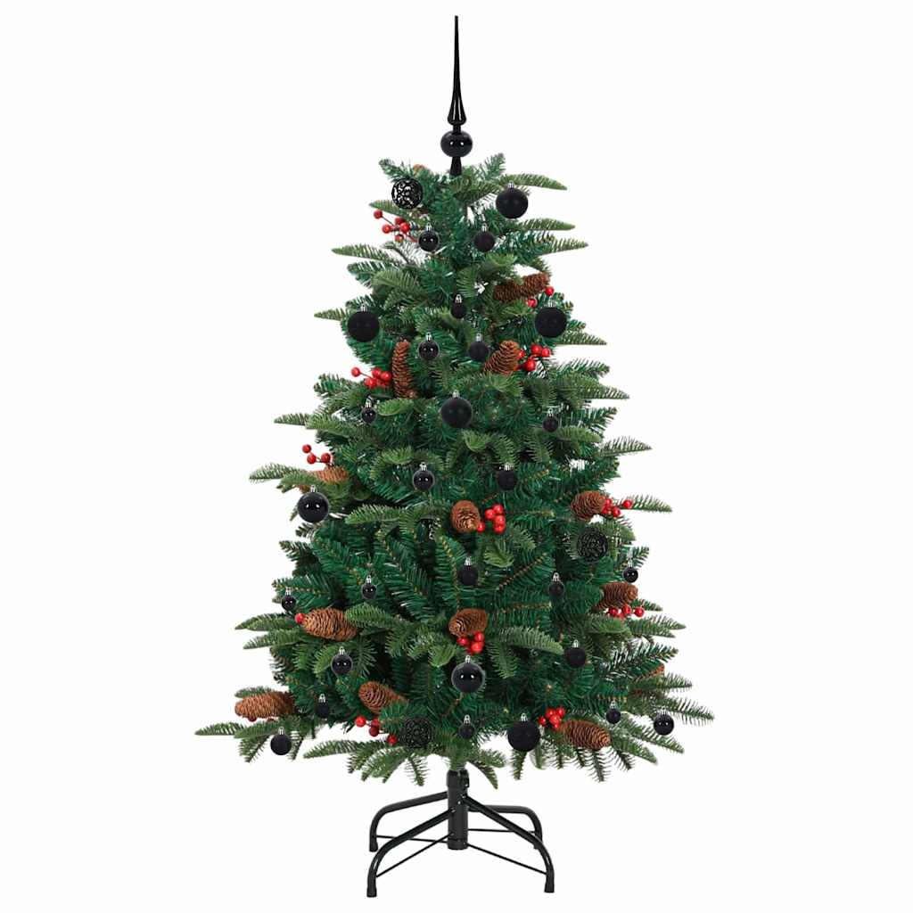 vidaXL Artificial Christmas Tree with 150 LEDs with Stand Green 150 cm - Gre - 100 x 100 x 150 cm - 144445