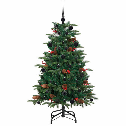 vidaXL Artificial Christmas Tree with 150 LEDs with Stand Green 150 cm - Gre - 100 x 100 x 150 cm - 144445