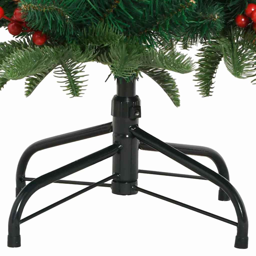 vidaXL Artificial Christmas Tree with 150 LEDs with Stand Green 150 cm - Gre - 100 x 100 x 150 cm - 144452