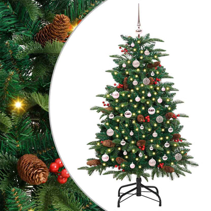vidaXL Artificial Christmas Tree with 150 LEDs with Stand Green 150 cm - Gre - 100 x 100 x 150 cm - 144452