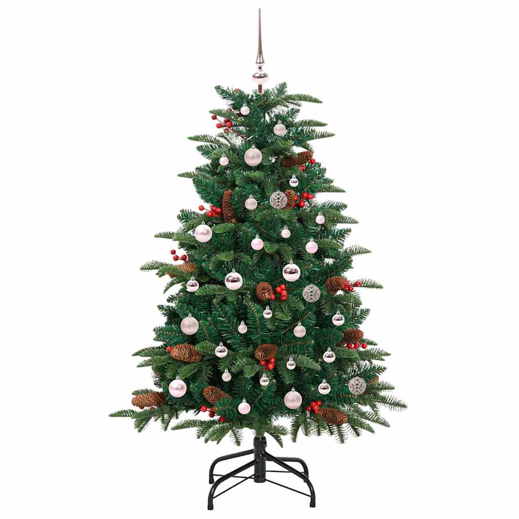 vidaXL Artificial Christmas Tree with 150 LEDs with Stand Green 150 cm - Gre - 100 x 100 x 150 cm - 144452
