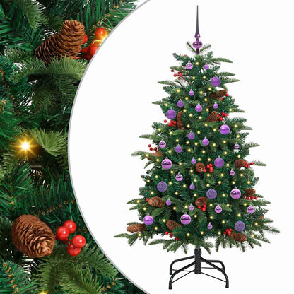 vidaXL Artificial Christmas Tree with 150 LEDs with Stand Green 150 cm - Gre - 100 x 100 x 150 cm - 144476
