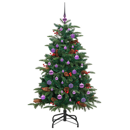 vidaXL Artificial Christmas Tree with 150 LEDs with Stand Green 150 cm - Gre - 100 x 100 x 150 cm - 144476