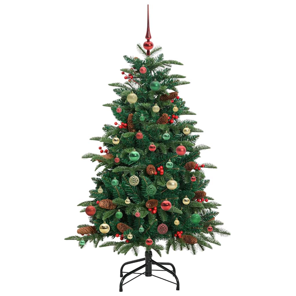 vidaXL Artificial Christmas Tree with 150 LEDs with Stand Green 150 cm - Gre - 100 x 100 x 150 cm - 144478