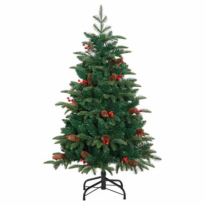 vidaXL Artificial Christmas Tree with 150 LEDs with Stand Green 150 cm - Gre - 100 x 100 x 150 cm - 144478