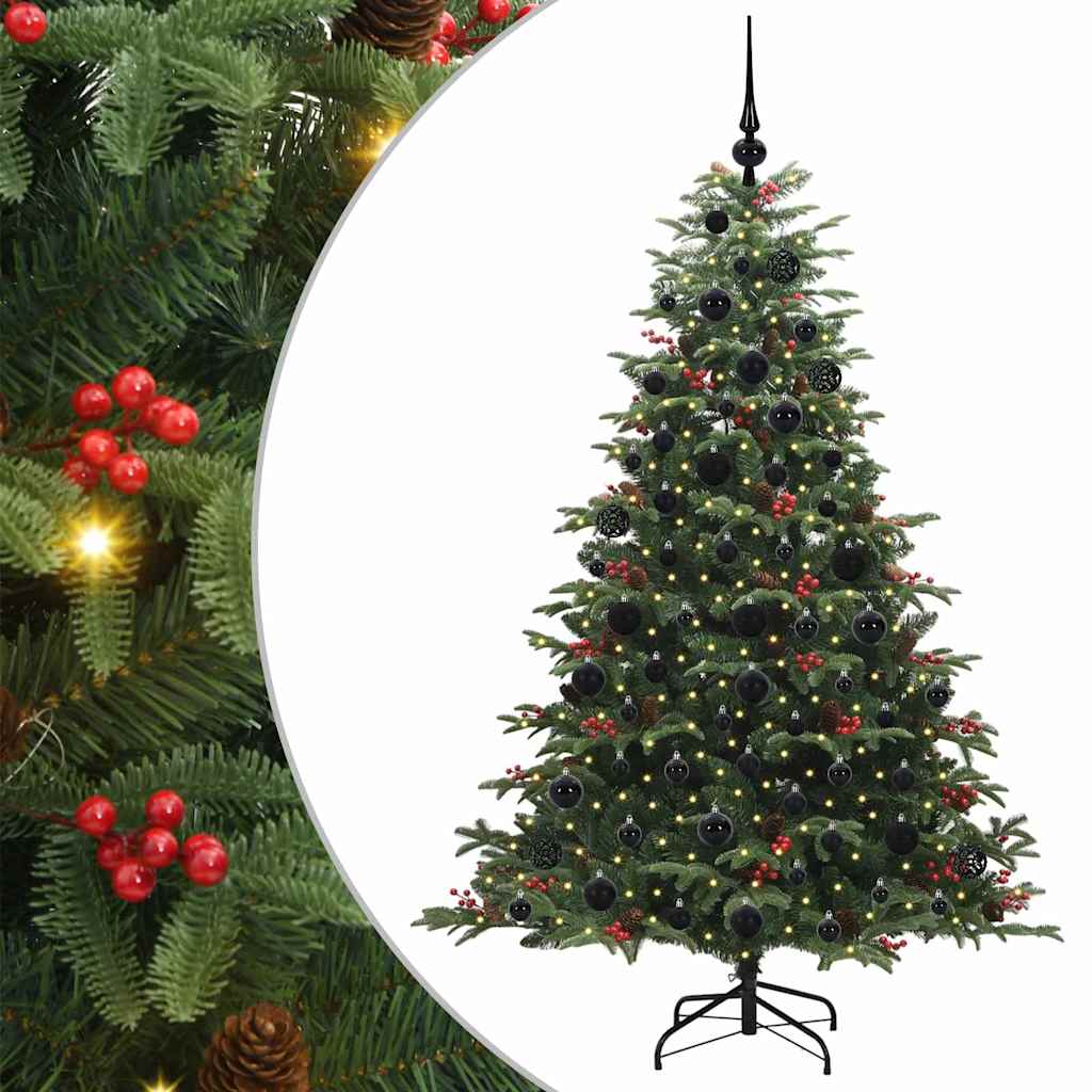 vidaXL Artificial Christmas Tree with 300 LEDs with Stand Green 180 cm - Gre - 120 x 120 x 180 cm - 144484