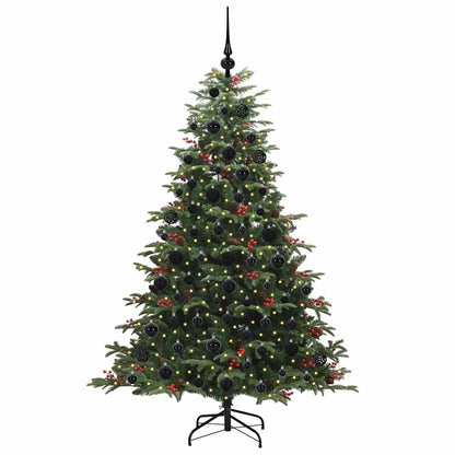 vidaXL Artificial Christmas Tree with 300 LEDs with Stand Green 180 cm - Gre - 120 x 120 x 180 cm - 144484