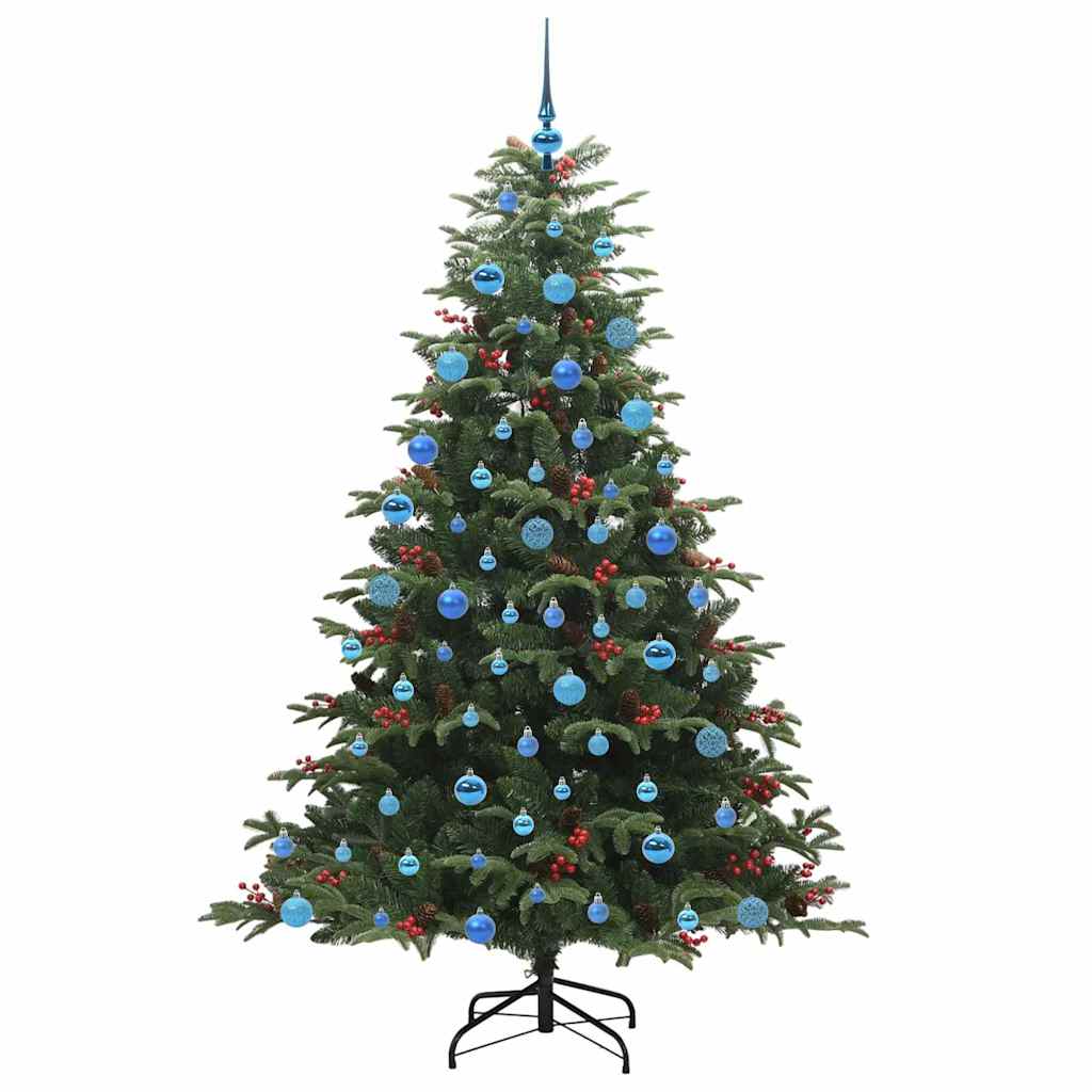 vidaXL Artificial Christmas Tree with 300 LEDs with Stand Green 180 cm - Gre - 120 x 120 x 180 cm - 144503