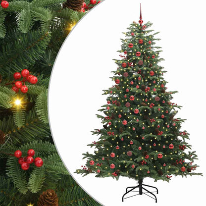 vidaXL Artificial Christmas Tree with 300 LEDs with Stand Green 210 cm - Gre - 139 x 139 x 210 cm