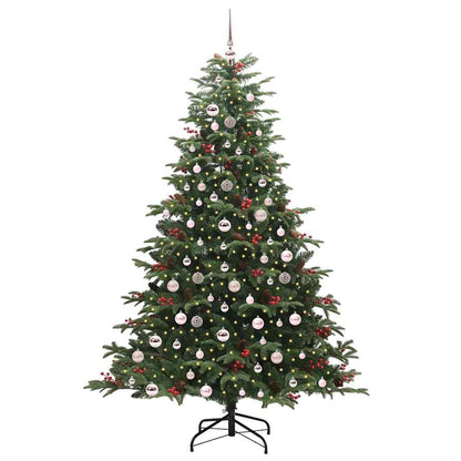 vidaXL Artificial Christmas Tree with 300 LEDs with Stand Green 210 cm - Gre - 139 x 139 x 210 cm - 144513