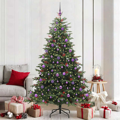vidaXL Artificial Christmas Tree with 300 LEDs Green 210 cm - Gre - 139 x 139 x 210 cm