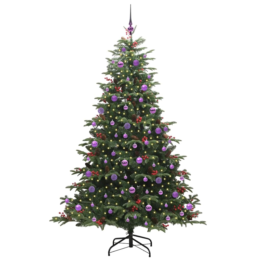 vidaXL Artificial Christmas Tree with 300 LEDs Green 210 cm - Gre - 139 x 139 x 210 cm