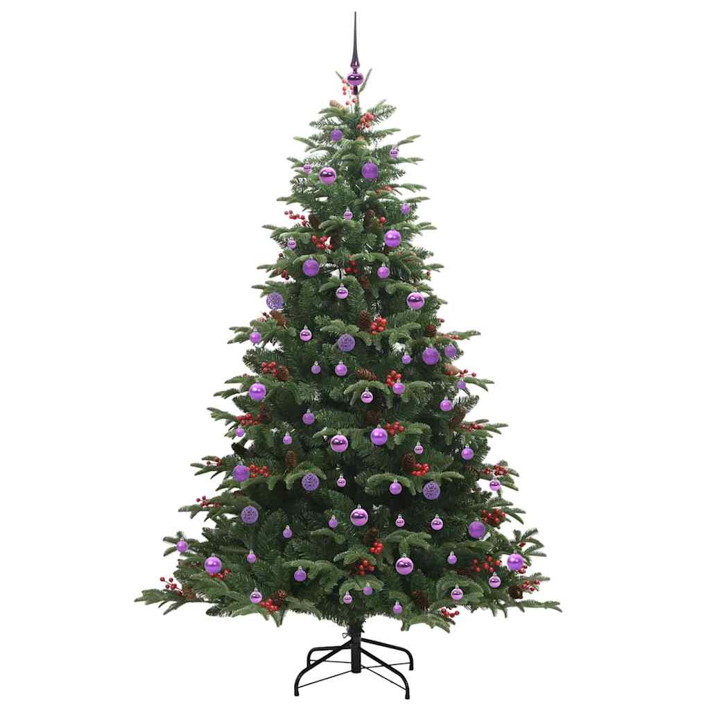 vidaXL Artificial Christmas Tree with 300 LEDs Green 210 cm - Gre - 139 x 139 x 210 cm