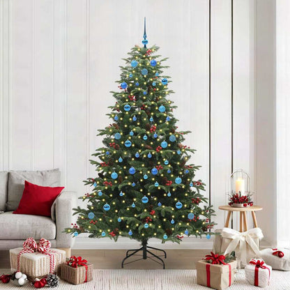 vidaXL Artificial Christmas Tree with 300 LEDs with Stand Green 210 cm - Gre - 139 x 139 x 210 cm - 144530