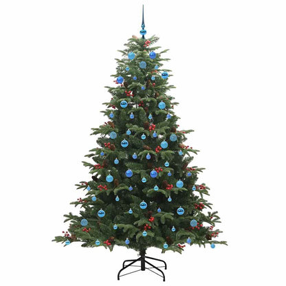 vidaXL Artificial Christmas Tree with 300 LEDs with Stand Green 210 cm - Gre - 139 x 139 x 210 cm - 144530