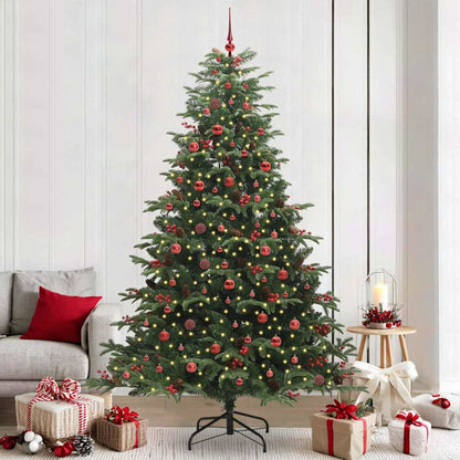 vidaXL Artificial Christmas Tree with 300 LEDs with Stand Green 240 cm - Gre - 157 x 157 x 240 cm