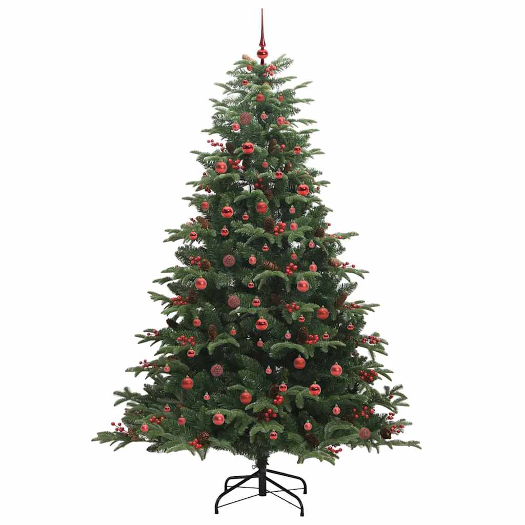 vidaXL Artificial Christmas Tree with 300 LEDs with Stand Green 240 cm - Gre - 157 x 157 x 240 cm