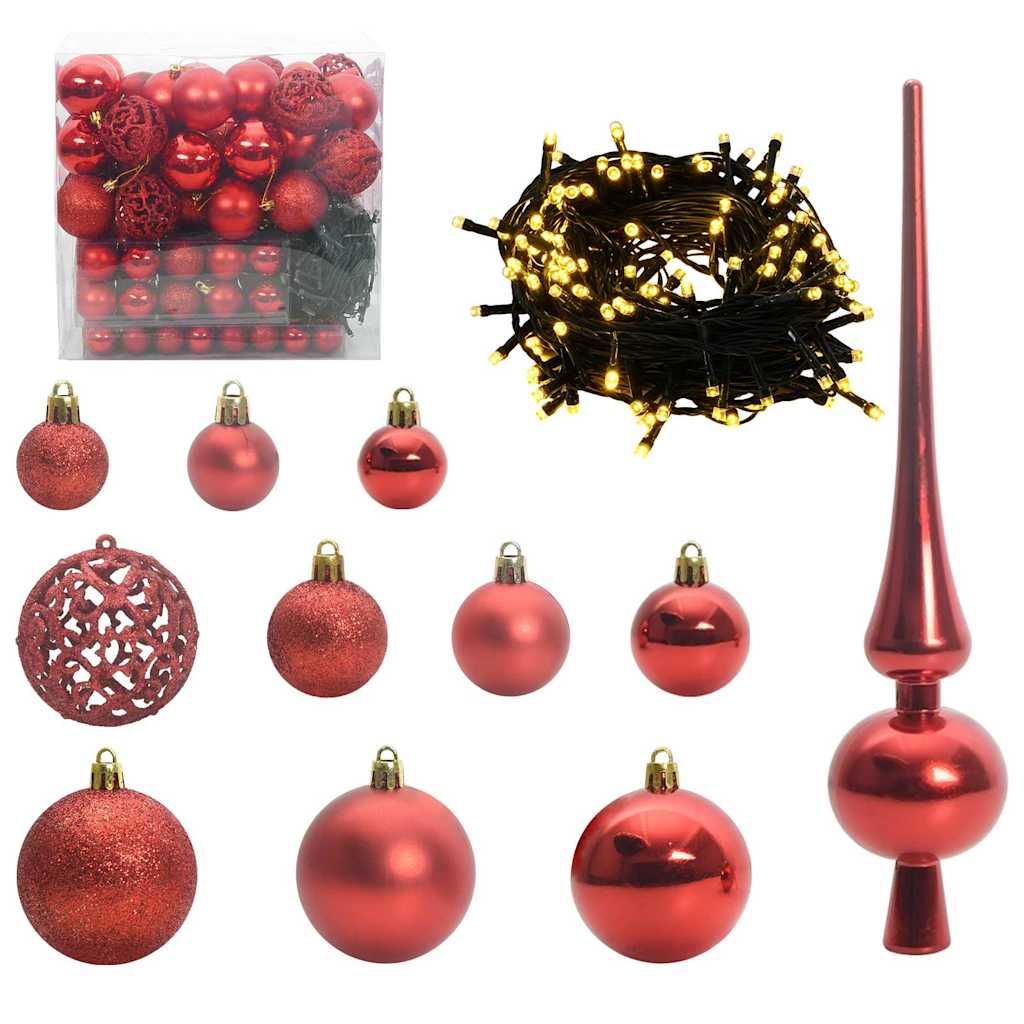 vidaXL Artificial Christmas Tree with 300 LEDs with Stand Green 240 cm - Gre - 157 x 157 x 240 cm