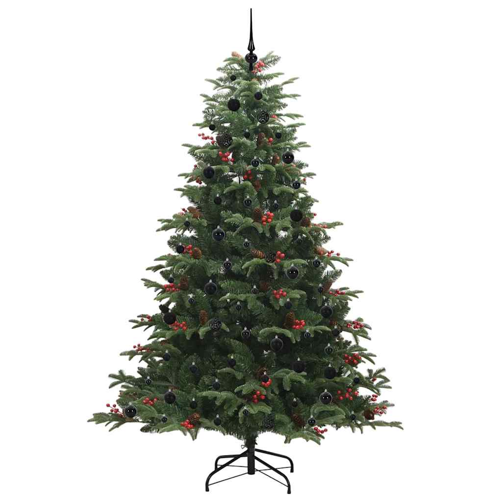 vidaXL Artificial Christmas Tree with 300 LEDs with Stand Green 240 cm - Gre - 157 x 157 x 240 cm - 144537