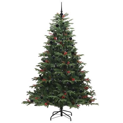 vidaXL Artificial Christmas Tree with 300 LEDs with Stand Green 240 cm - Gre - 157 x 157 x 240 cm - 144537