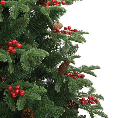 vidaXL Artificial Christmas Tree with 300 LEDs with Stand Green 240 cm - Gre - 157 x 157 x 240 cm - 144545
