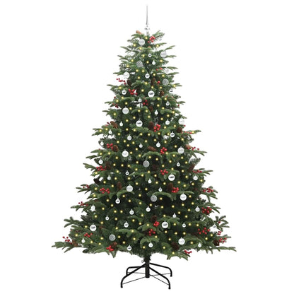 vidaXL Artificial Christmas Tree with 300 LEDs with Stand Green 240 cm - Gre - 157 x 157 x 240 cm - 144545