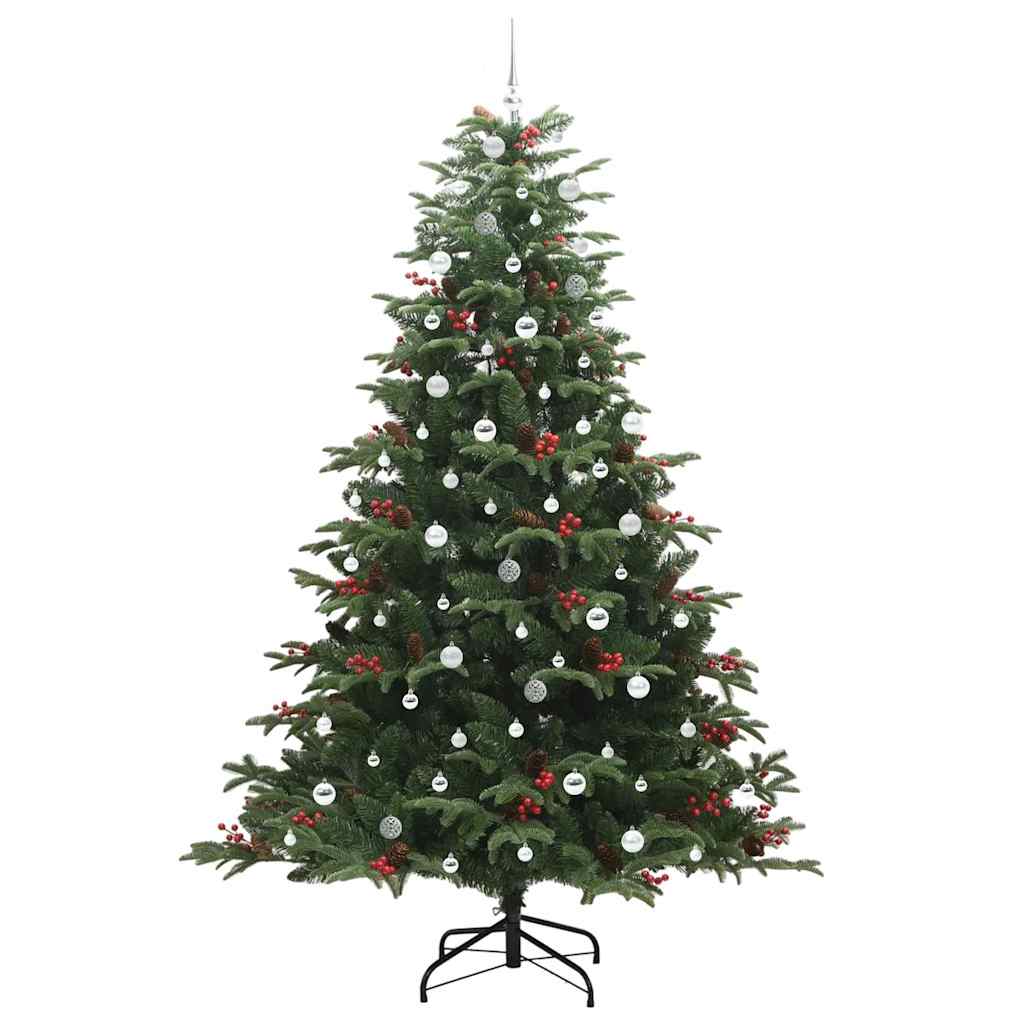 vidaXL Artificial Christmas Tree with 300 LEDs with Stand Green 240 cm - Gre - 157 x 157 x 240 cm - 144545