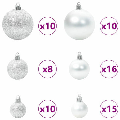 vidaXL Artificial Christmas Tree with 300 LEDs with Stand Green 240 cm - Gre - 157 x 157 x 240 cm - 144545
