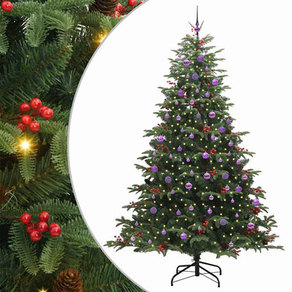 vidaXL Artificial Christmas Tree with 300 LEDs with Stand Green 240 cm - Gre - 157 x 157 x 240 cm - 144547