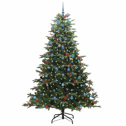 vidaXL Artificial Christmas Tree with 300 LEDs with Stand Green 240 cm - Gre - 157 x 157 x 240 cm - 144556