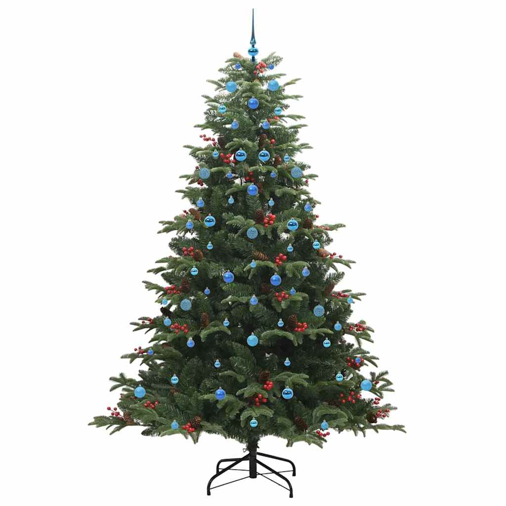 vidaXL Artificial Christmas Tree with 300 LEDs with Stand Green 240 cm - Gre - 157 x 157 x 240 cm - 144556