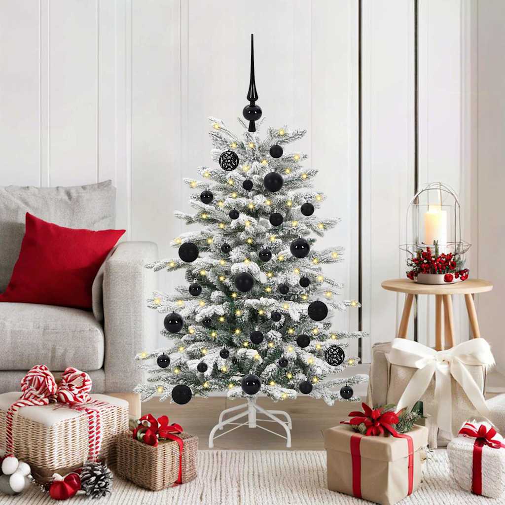 vidaXL Artificial Hinged Christmas Tree White 120 cm PE and PVC - 46865