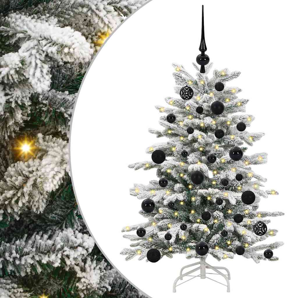 vidaXL Artificial Hinged Christmas Tree White 120 cm PE and PVC - 46865