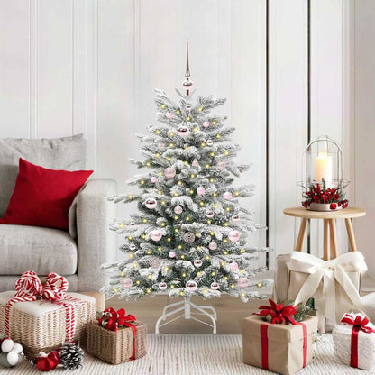 vidaXL Artificial Hinged Christmas Tree White 120 cm PE and PVC - 46878