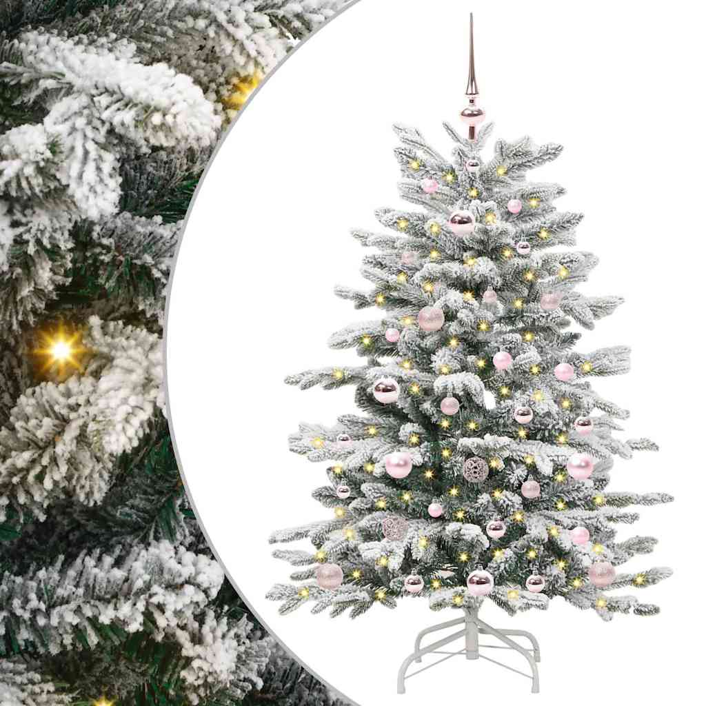 vidaXL Artificial Hinged Christmas Tree White 120 cm PE and PVC - 46878