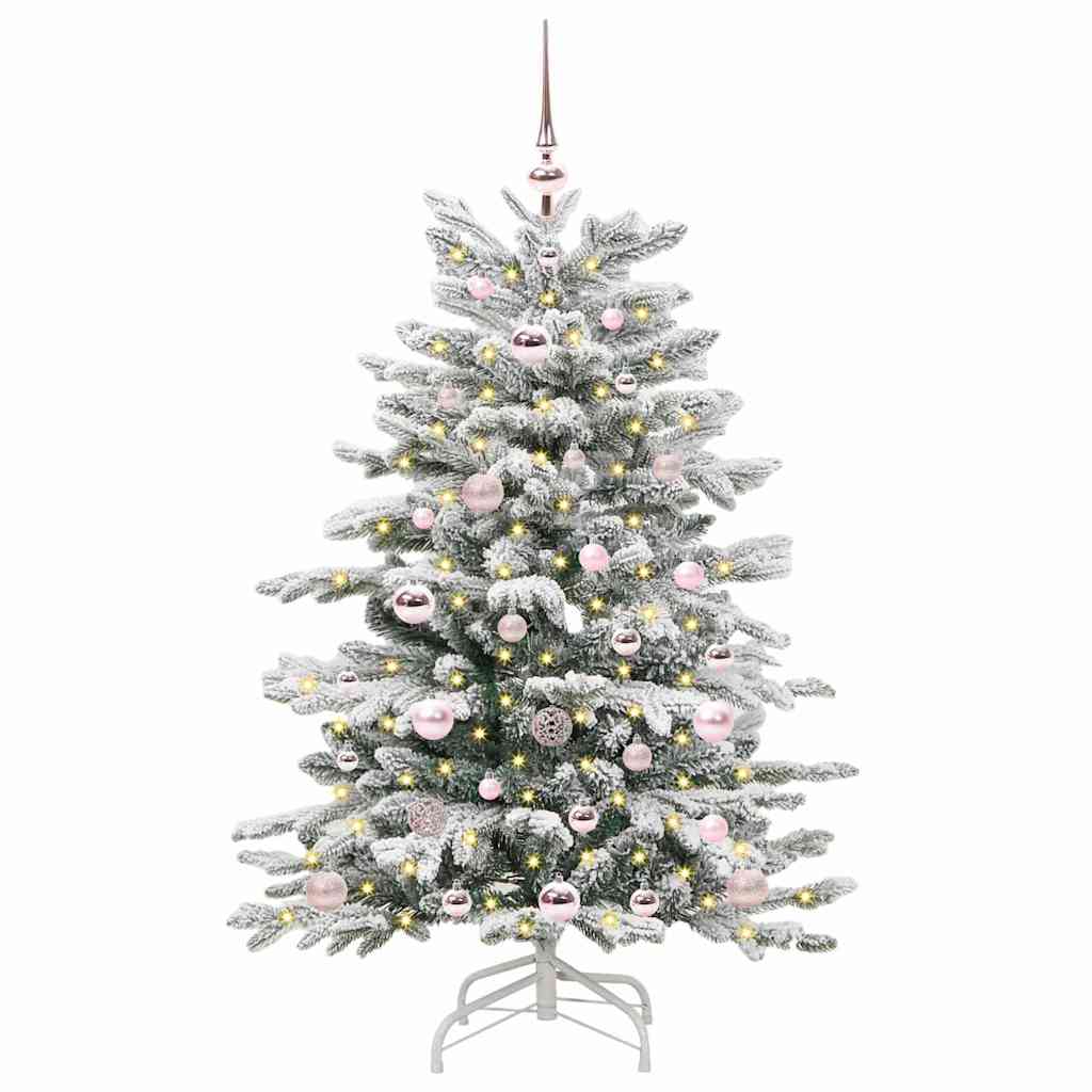 vidaXL Artificial Hinged Christmas Tree White 120 cm PE and PVC - 46878