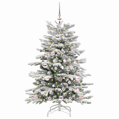 vidaXL Artificial Hinged Christmas Tree White 120 cm PE and PVC - 46878